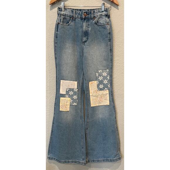 Billabong x Wrangler Patch Flare Jeans Size 25 - Picture 13 of 14